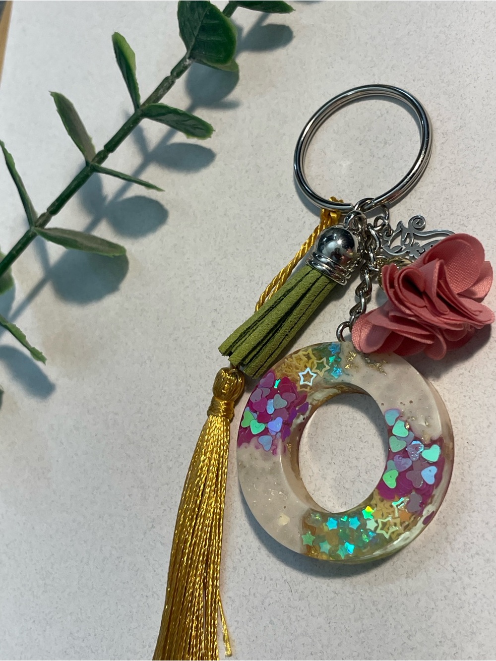 Keychain | Llaveros Handmade Epoxy Resin Letter O